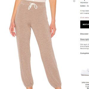 Monrow Tan Brown Supersoft Sweat Set